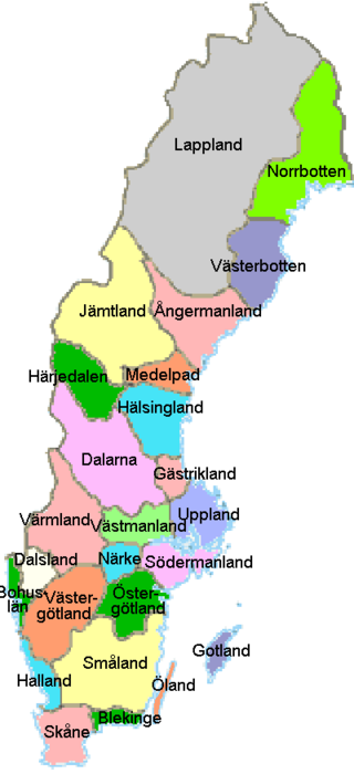 sveriges 25 landskap karta Pedagogisk planering i Skolbanken: Sveriges landskap år 4 
