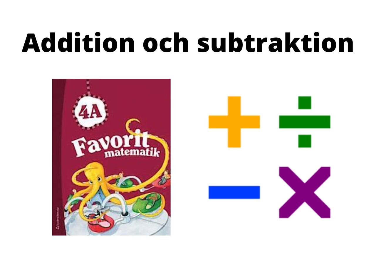 Pedagogisk Planering I Skolbanken: Favoritmatematik 4A Kapitel 1: De ...