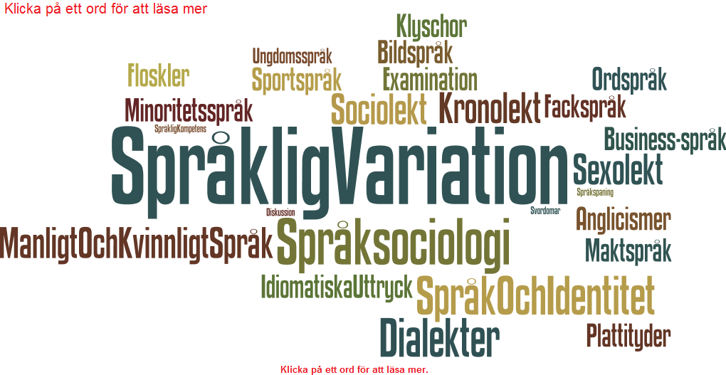 Pedagogisk Planering I Skolbanken Språksociologi