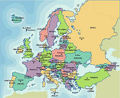 Pedagogisk planering i Skolbanken: Europa - namngeografi