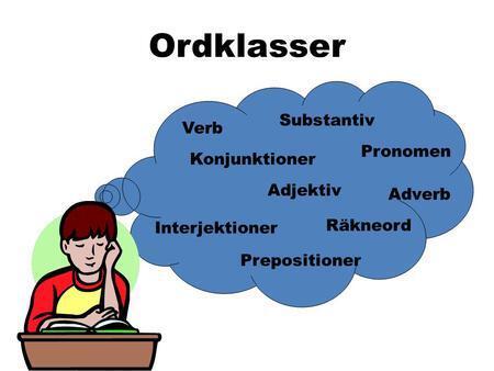 Skolbanken · Svenska åk 7 - Ordklasser