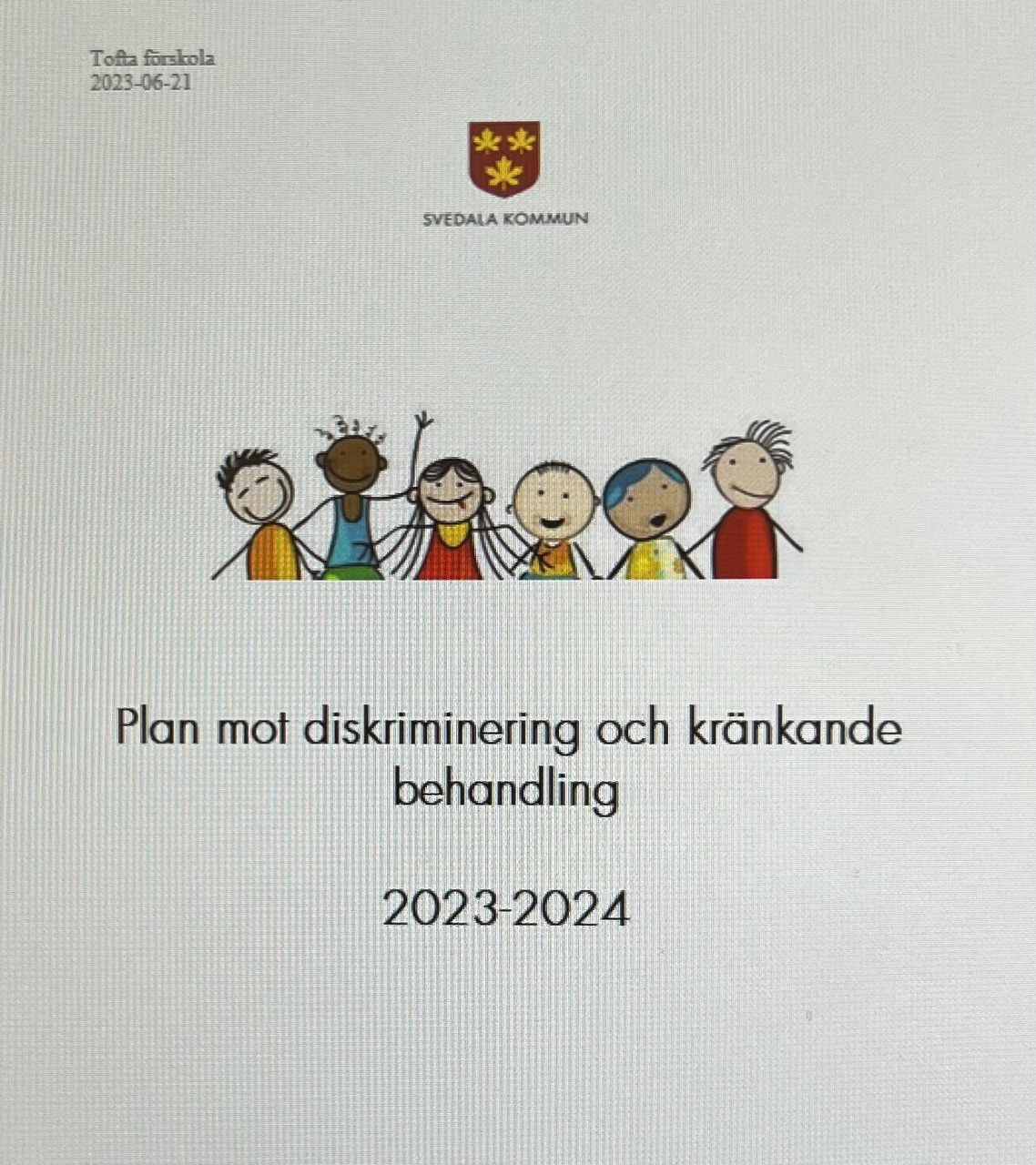 Skolbanken · Plan Mot Diskriminering Och Kränkande Behandling