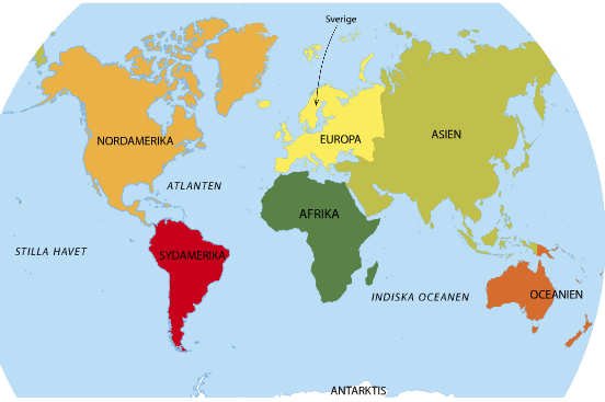 Karta över Världshaven – Karta 2020
